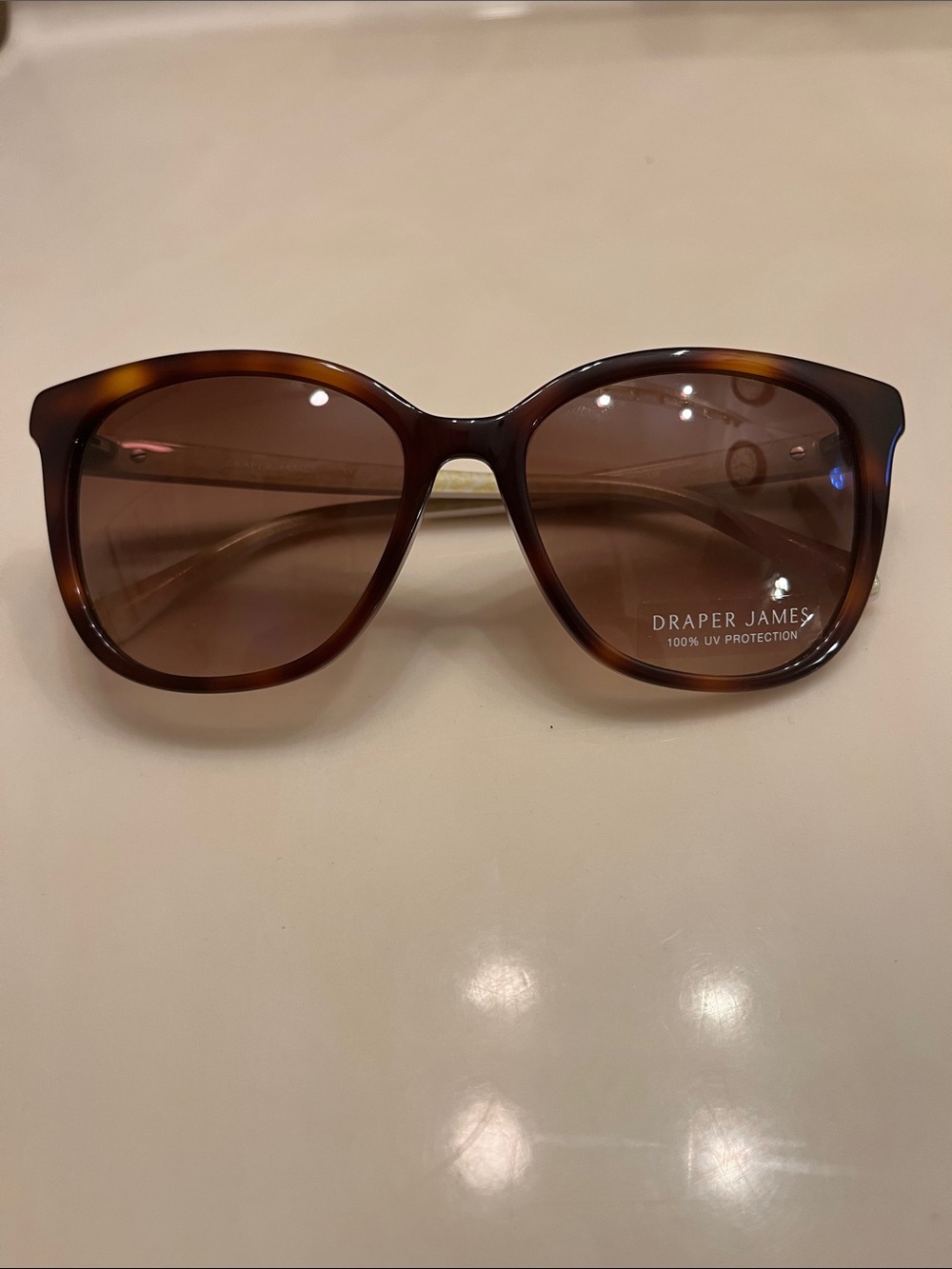 NEW Draper James Brown Tortoiseshell Oversized Women’s Sunglasses